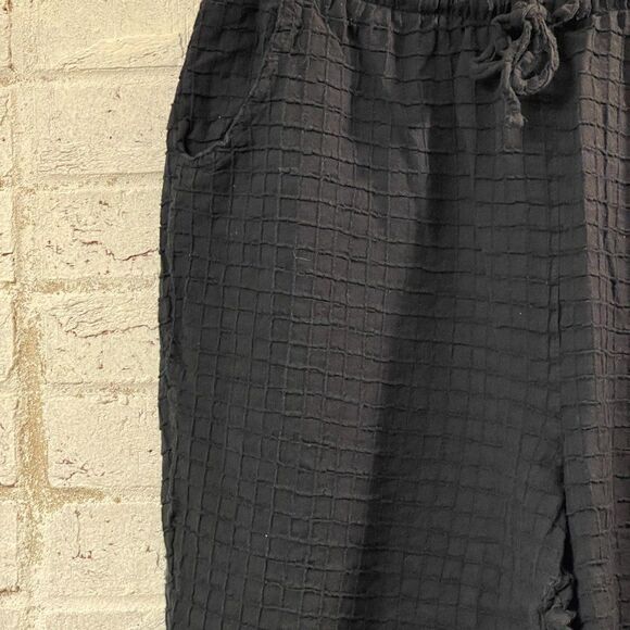 Lulu-B Patterned Textured Comfortable Cotton Elastic Waist Pants XL - Picture 3 of 11